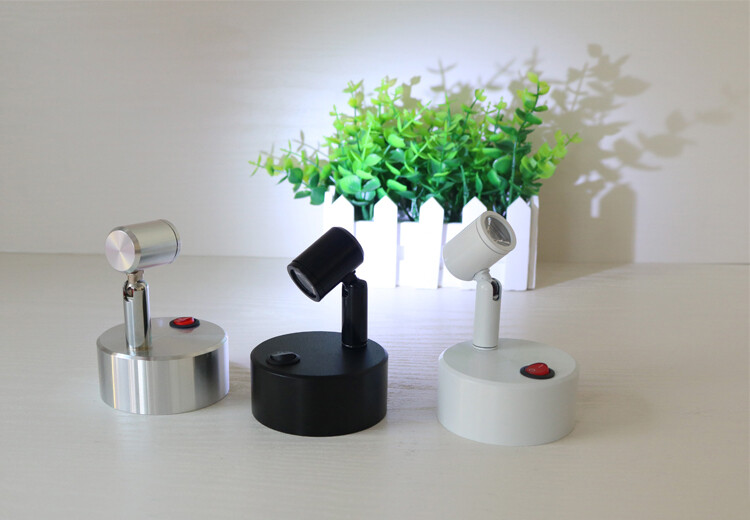 3W LED Picture Light Battery-Powered Table Lamp Button Spotlight Jewelry Store e