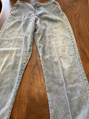 Alfred Dunner jean pants sz cotton blend pockets elastic waist