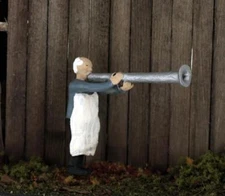 LOGGING Camp Cook blowing his Gabriel Vintage O Logging Figure Finished