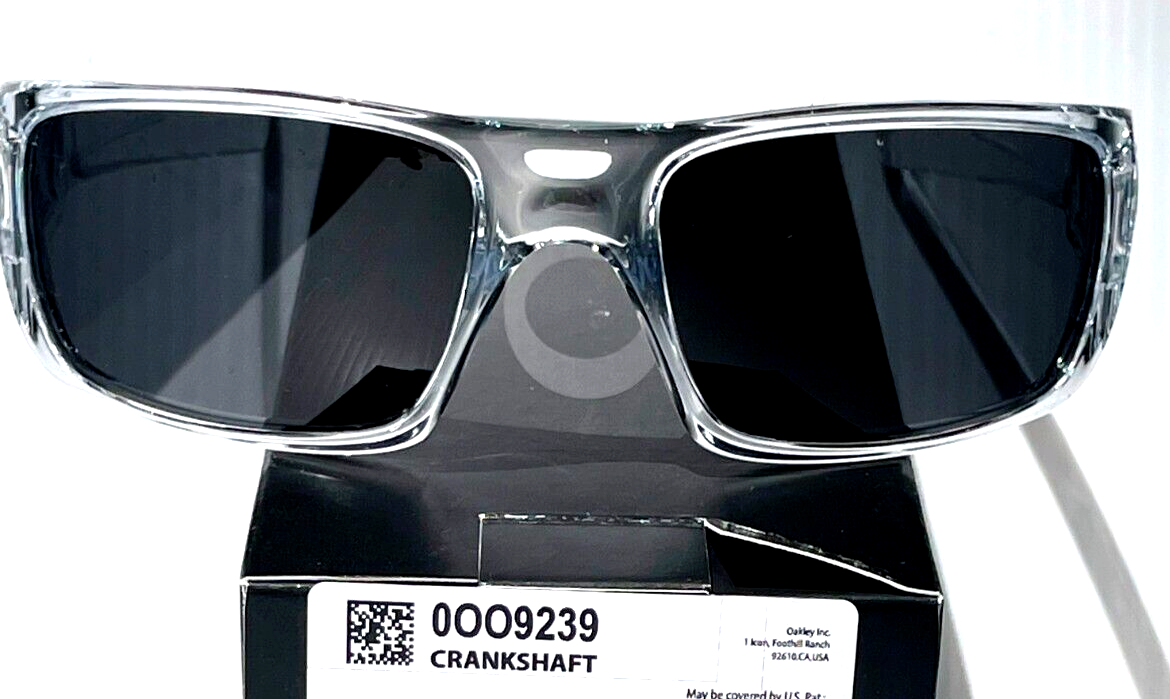NEW Oakley CRANKSHAFT Clear POLARIZED Galaxy Black Lens Sunglass