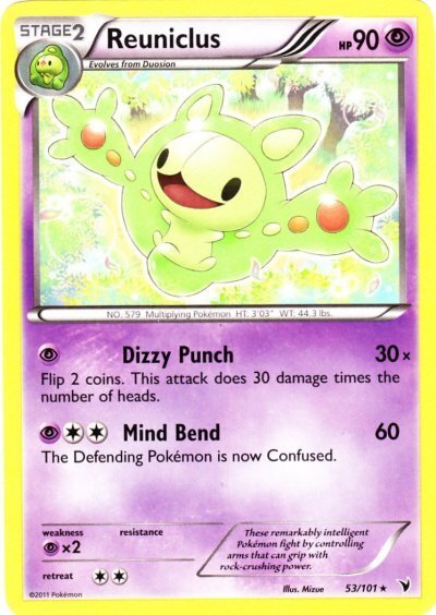 Pokemon - Reuniclus - 53/101 - Rare - BW - Noble Victories - NM