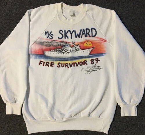 Vtg 80s MS Skyward Fire Survivor Cruise Ship Airb… - image 1