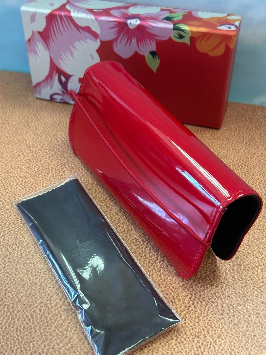NEW POMELLATO ITALY GLOSSY RED LEATHER CASE FLORAL BOX  display picture 1