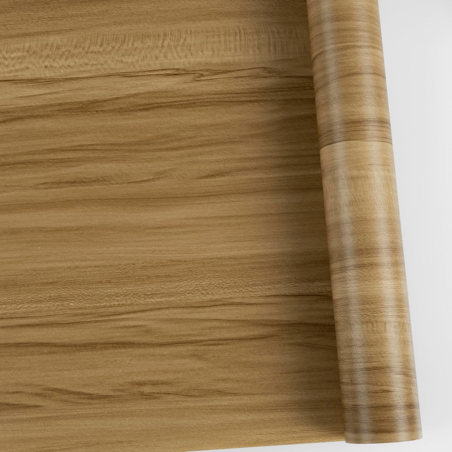 Abyssaly Sticky Back Plastic Roll, Light Brown Wood Effect Vinyl Wrap Self Adhe