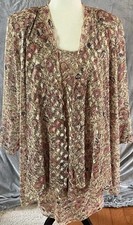 Patra Ladies Mother Of The Bride/Groom Dress Sz 12 Sleeveless With A Cover Up