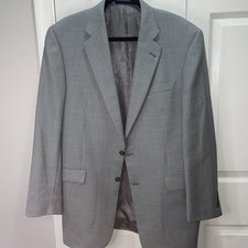 Burberry London Wool Men s 2 Button Gray Blazer Jacket Size 42L Long