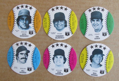 1985 MSA SUBWAY BASEBALL DISCS BLANK BACKS SINGLES COMPLETE YOUR SET PICK CHOOSE