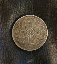 1935 Great Britain GEORGE V Silver Florin  1   Shilling Coin UK