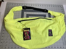 Vintage 80S Nylon Parachute Material Neon Yellow Crossbody Purse NWT