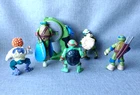 VTG TMNT Ninja Turtles Figure & Helicopter Spinner 80s 90s Lot of 6