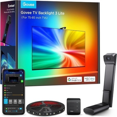GOVEE H6099 TV Backlight 3 Lite Dreamview für 75-85'' Fernseher mit Google Alexa B Z72