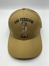 The Corps USS Freedom LCS 1 Logo Beige Baseball Cap Hat One Size