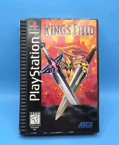 King's Field (Sony PlayStation 1, 1995) Long Box Complete BOX Wear SEE Pics