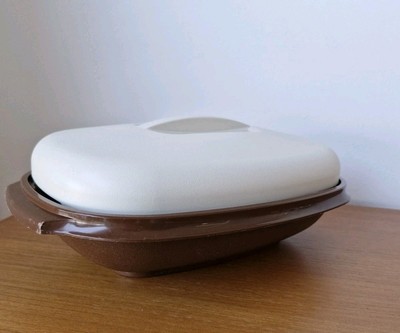 Tupperware Vintage Mikrowellen Dampfgarer Harvest Gold/  Siebservierer, Micro 