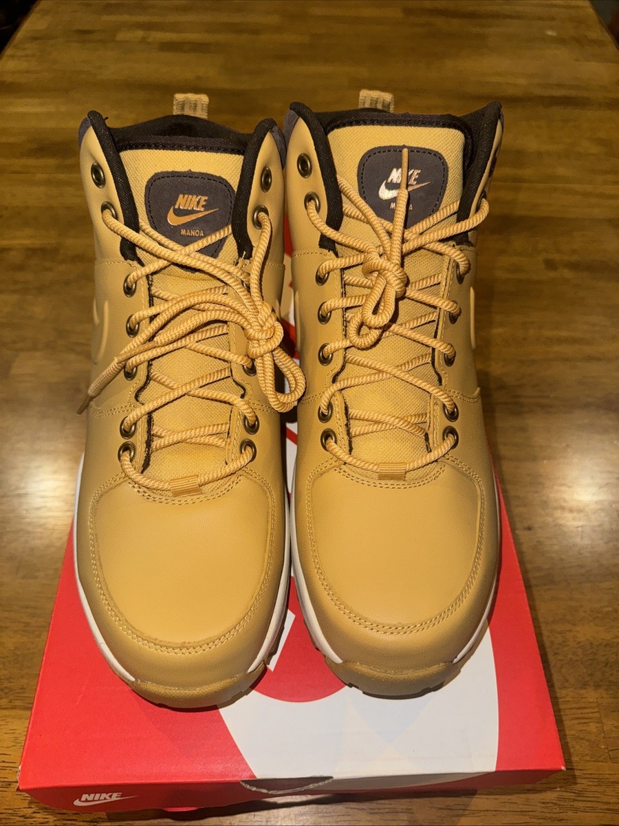 Nike Manoa Leather Boots Water Resistant Tan HF7095-700 M 10 W