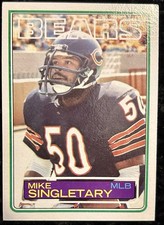 1983 Topps MIKE SINGLETARY RC #38 CHICAGO BEARS