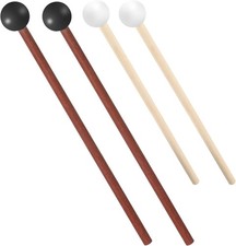 4Pcs Steel Tongue Drum Mallets, Rubber Xylophone Mallet, Wood Bell...