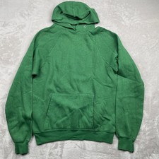 Vintage 80s Raglan Sweatshirt Mens Large Green Pullover 50/50 Lightweight USA