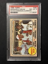 1968 Topps #480 Manager's Dream Tony Oliva Bob Clemente HOF Cardenas PSA 8