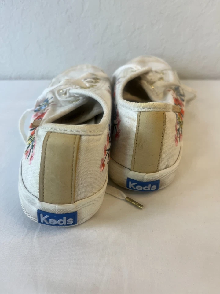 Tenis para mujer Keds x Rifle Paper Co de lona blanca bordados florales talla 8 Foto 4 de 4