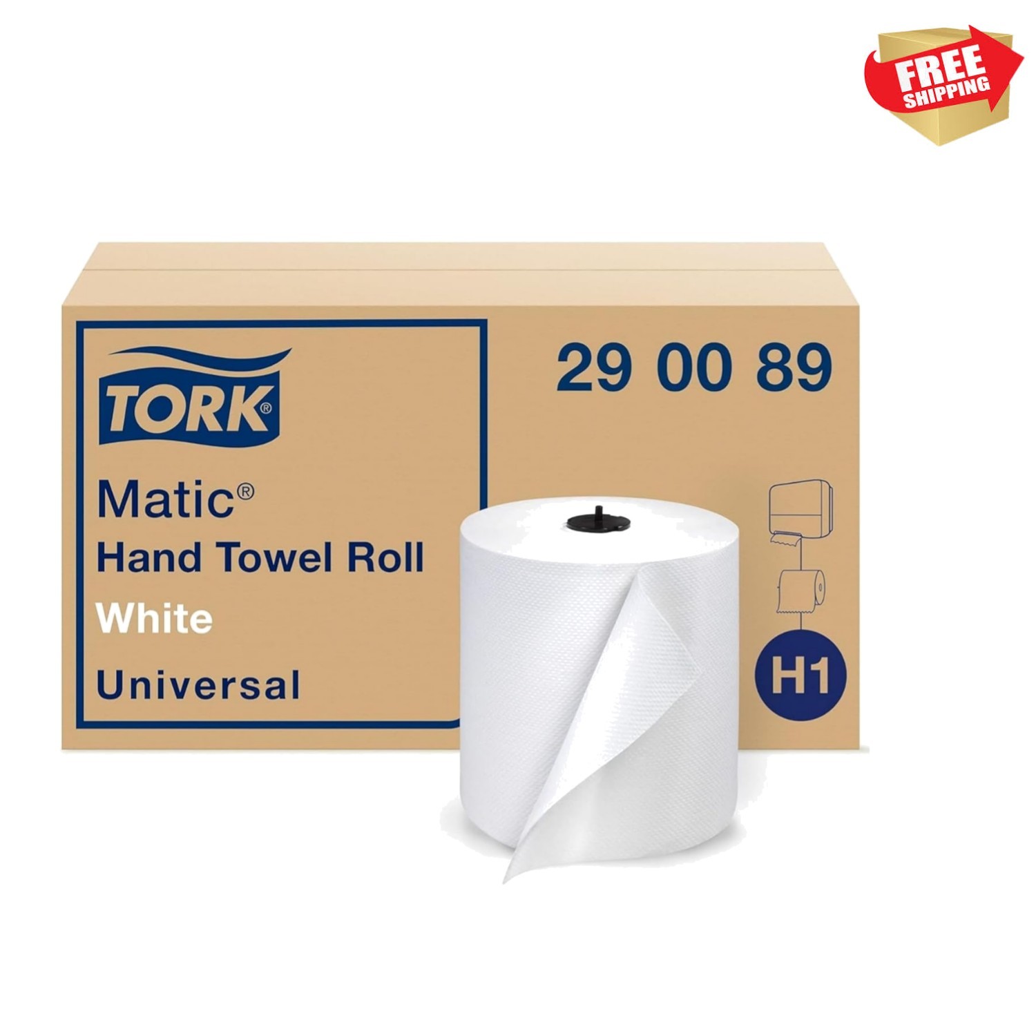 Roll White H1, Universal, 100% Recycled Fiber, 6 Rolls...