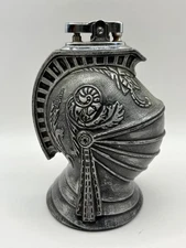 Vintage Medieval Knight Helmet Table Top Lighter Ceramic MCM Mid-Century Modern