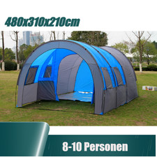8-10 Personen Tunnelzelt Familienzelt Camping...