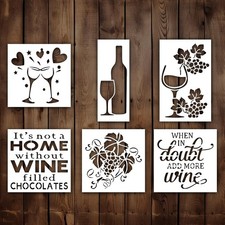 Grape Vine Stencil | Valentines Day Border 10 inches x 6 inches, MIlky White