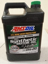 AMSOIL SIGNATURE SERIES 0W-20 100% SYNTHETIC MOTOR OIL 1 U.S GALLON,   9098