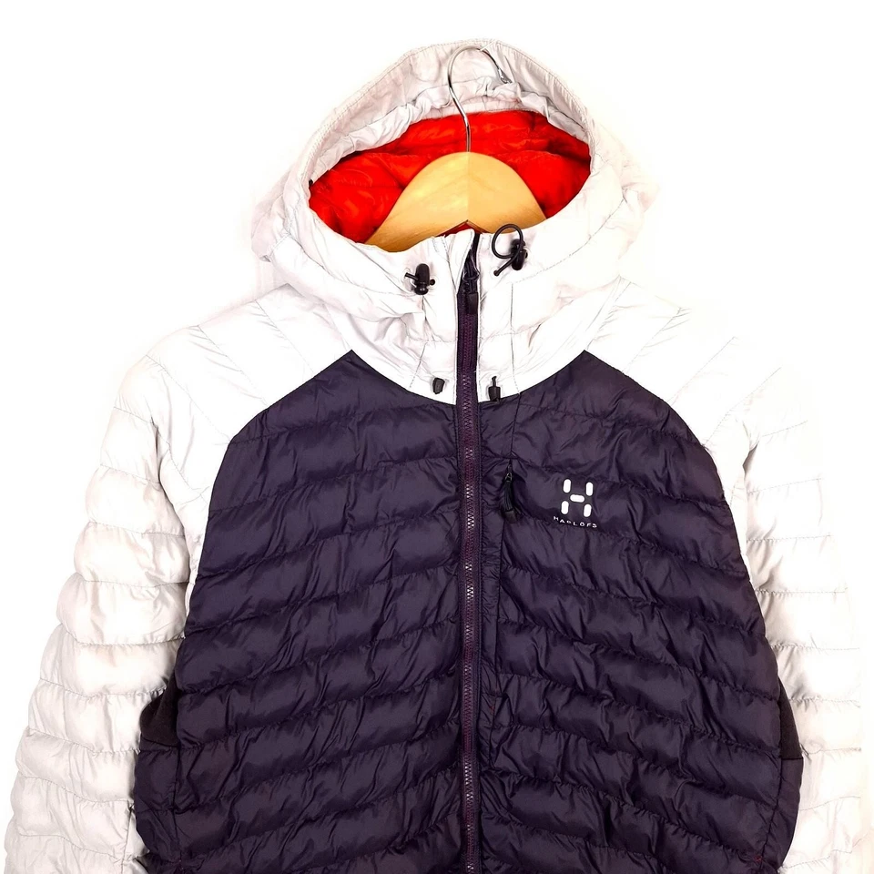 HAGLÖFS Damen Steppjacke Größe L Polyesterfüllung Kapuze Lila ESSENS MIMIC - Bild 3 von 4