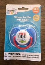 Brand New Gentle Steps Silicone Pacifier With Cover 0 I'm A Keeper BPA Free