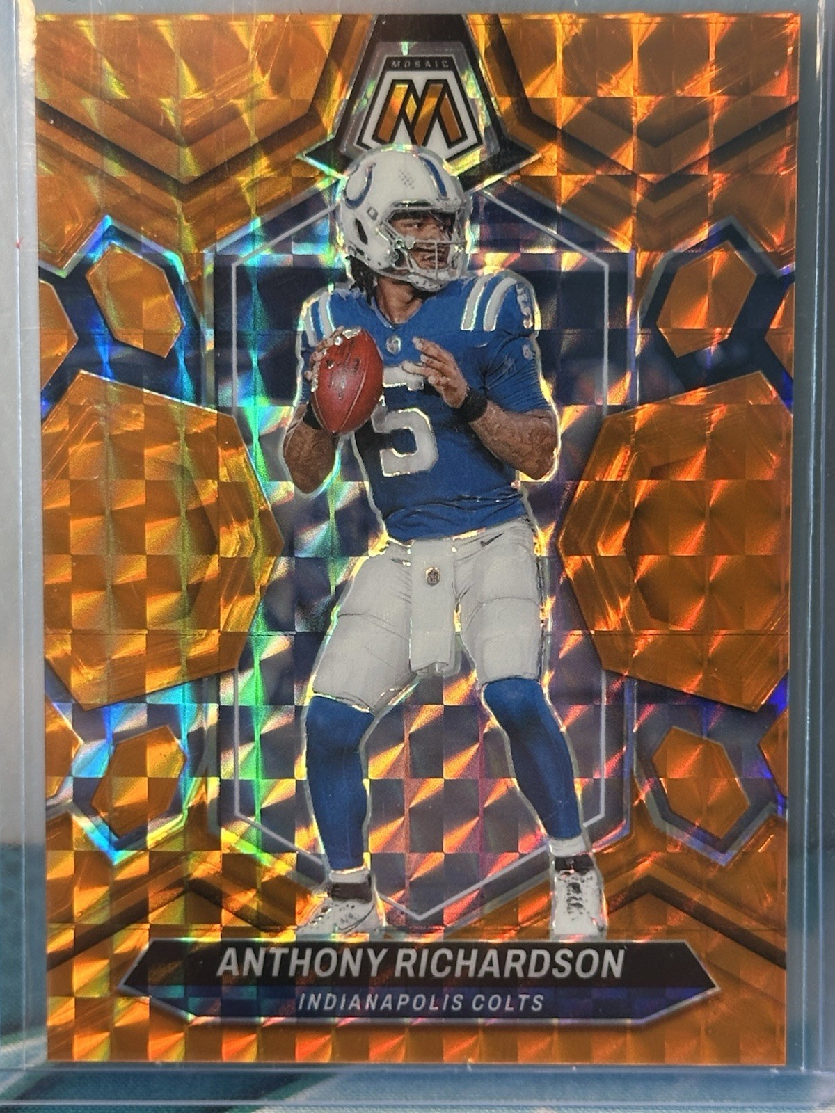 2024 Panini Mosaic - Anthony Richardson #92 Orange Mosaic Prizm /199