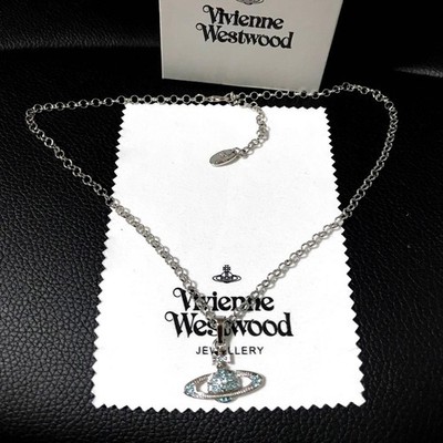 Vivienne Westwood Necklace Earrings Set Mini Bas relief Silver