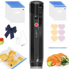 Handheld Compact Vacuum Sealer for Food Preservation, Portable Cordless Seale...