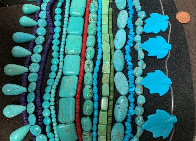 Bulk sale //lot of 15 strands mix shape gem stone beads/(n105)