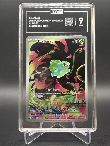 2025 Bulbasaur Mega Evolution #133 STAMPED BOX TOPPER PSA 9 MINT