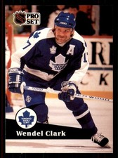 1991 Pro Set Wendel Clark #225  UER Toronto Maple Leafs
