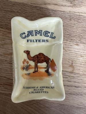 Vintage Wrinkled Camel Filter Pack Keramik Aschenbecher RAR gebraucht Tabak Konvolut 