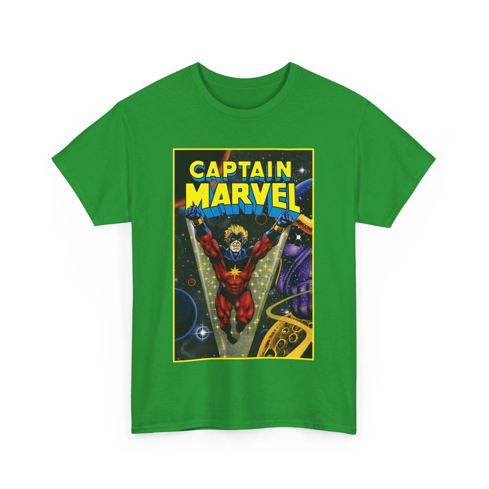 Captain Marvel T-Shirt - Jim Starlin Art - Mar-Vell - Thanos - Marvel Comics