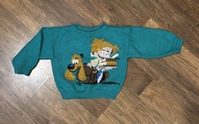 Vintage 90s Scooby Doo Hand Knit Sweater Kids Size 3T Y2K Chunky Thick Warm EUC