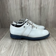Footjoy Golf Shoes Mens 10.5M Premiere Series White leather Lace Up Soft Spike