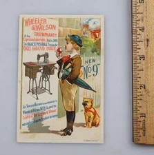Victorian Trade Card Wheeler & Wilson Family Sewing Machine No. 9