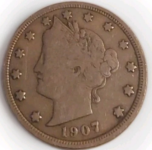 Photo of a 1907-P Liberty Nickel from an eBay listing that sold on Jul 22, 2026
