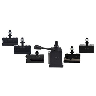 6 Pc AXA 250-111 Wedge Type Quick Change Tool Post Holder Set For Lathe 12''