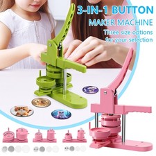 Bonxrdun 3-in-1 Button Maker Machine Pin Badge Maker 25/32/58mm Badge Making