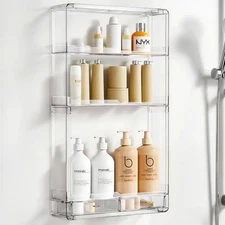Shower Caddy Adhesive, X-Large Capacity Bathroom Organizers and Storage, No Dril