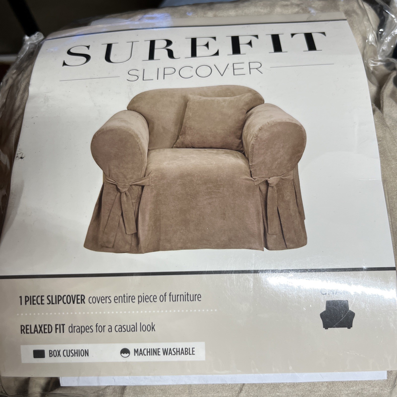 Cover, Polyester, Chair, Taupe Color