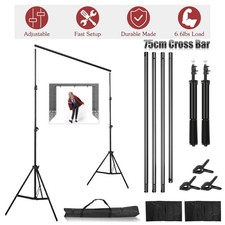 Adjustable Background Crossbar Kit Support Stand Photography Backdrop w/Sand Bag