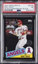 2020 TOPPS UPDATE 1985 TOPPS 35TH ANNIVERSARY BLACK MIKE TROUT 44/299 PSA 7