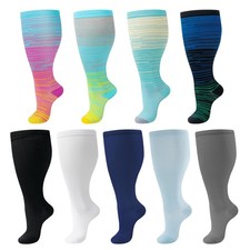 Plus Size Compression Socks 20-30 mmhg for Men and Women Wide Calf 2XL-4X-Large